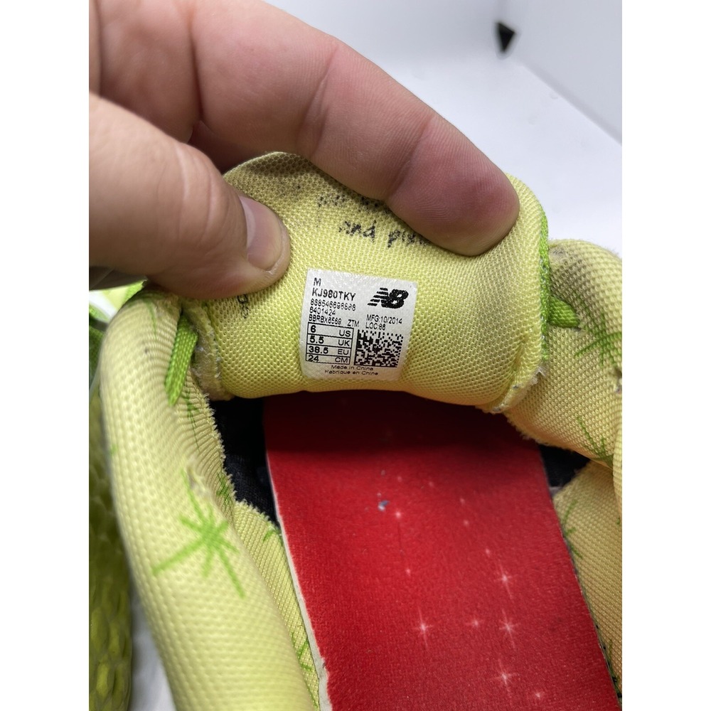 Run Disney 2015 Tinkerbell Green New Balance Glow-in-the-dark Sneakers Sz 6 - Picture 9 of 12